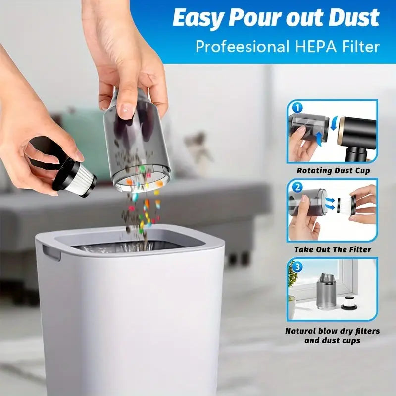 How to empty a portable vacuum