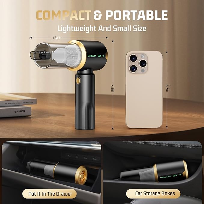 Compact and portable vacuum