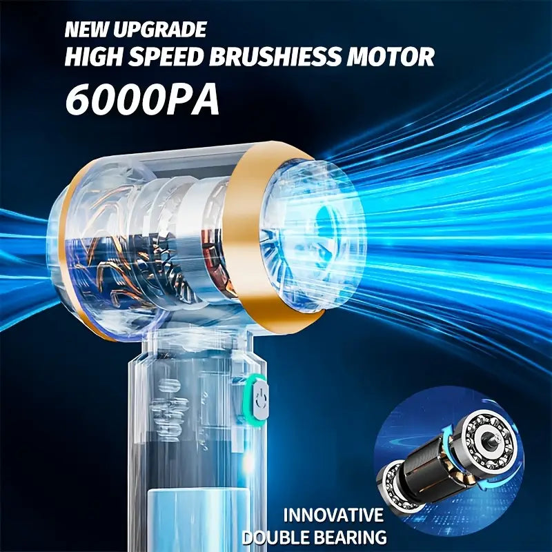 PowerDuo VAC portable vacuum with high speed brushless motor