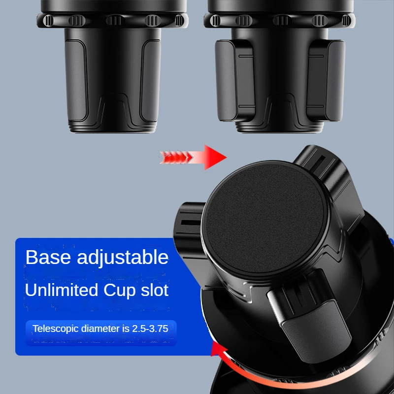 Multifunctional Car Cup Holder with 360° Swivel Tray