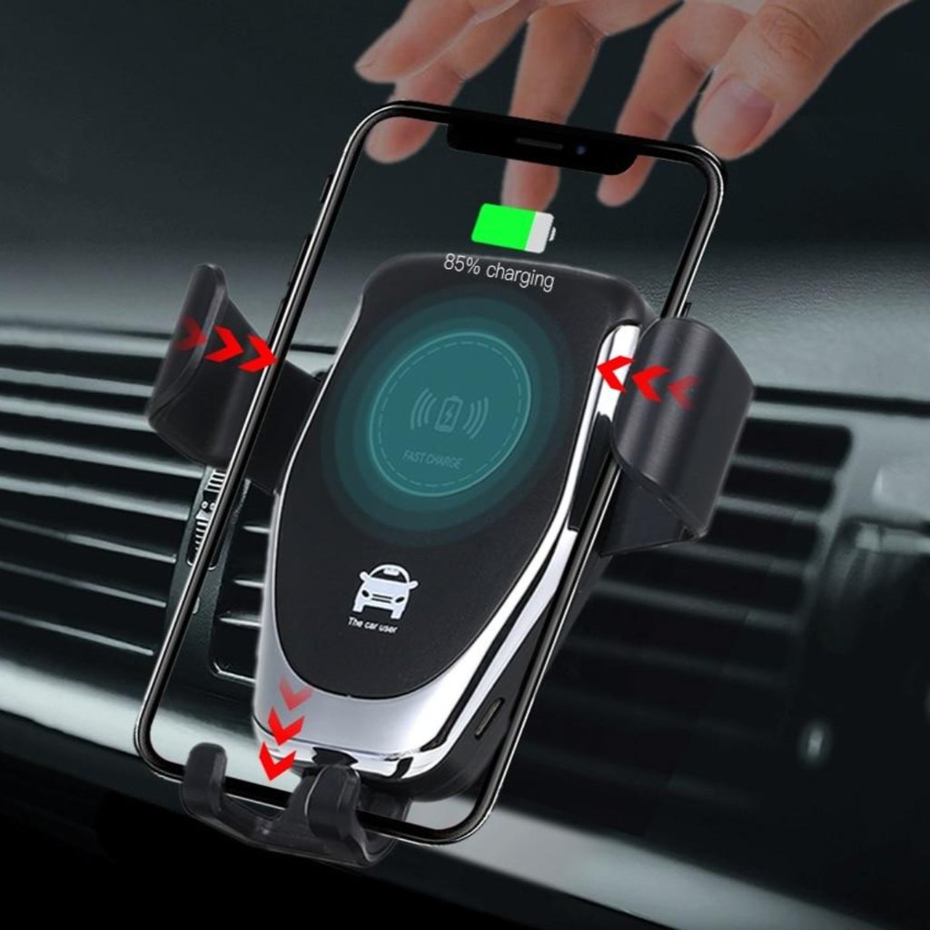 Universal Wireless Charger with Car Mount Holder black