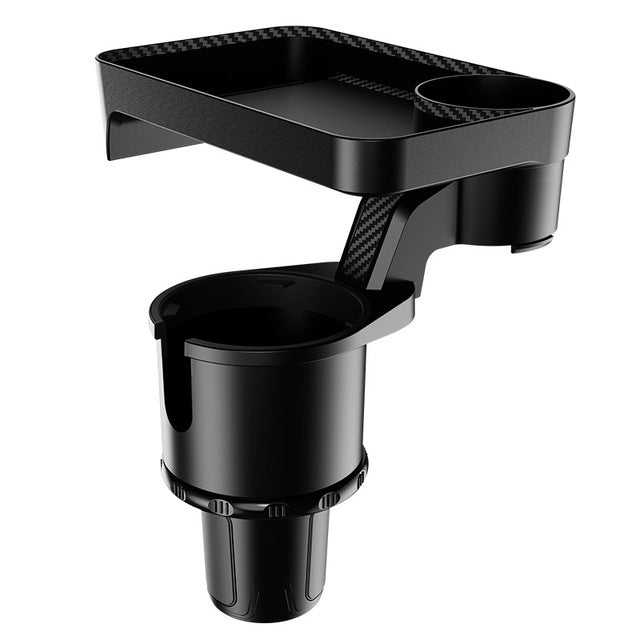 Multifunctional Car Cup Holder with 360° Swivel Tray