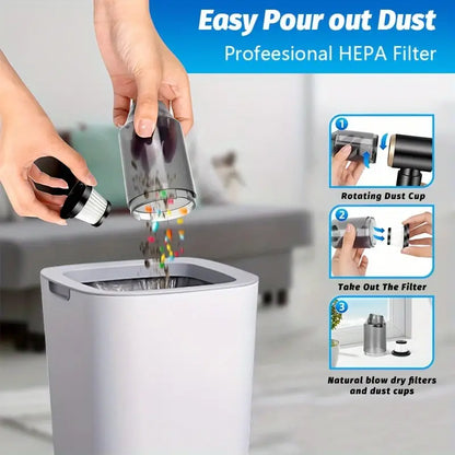 How to empty a portable vacuum