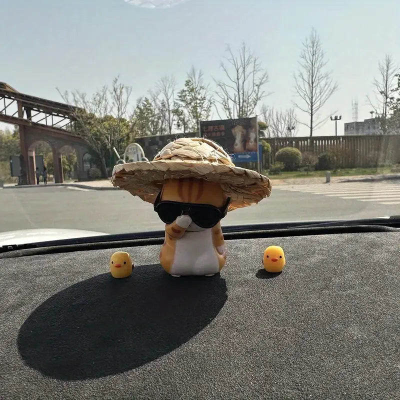 Cute Orange Cat Handmade Figurine- Ultra Pet Themed Collectible