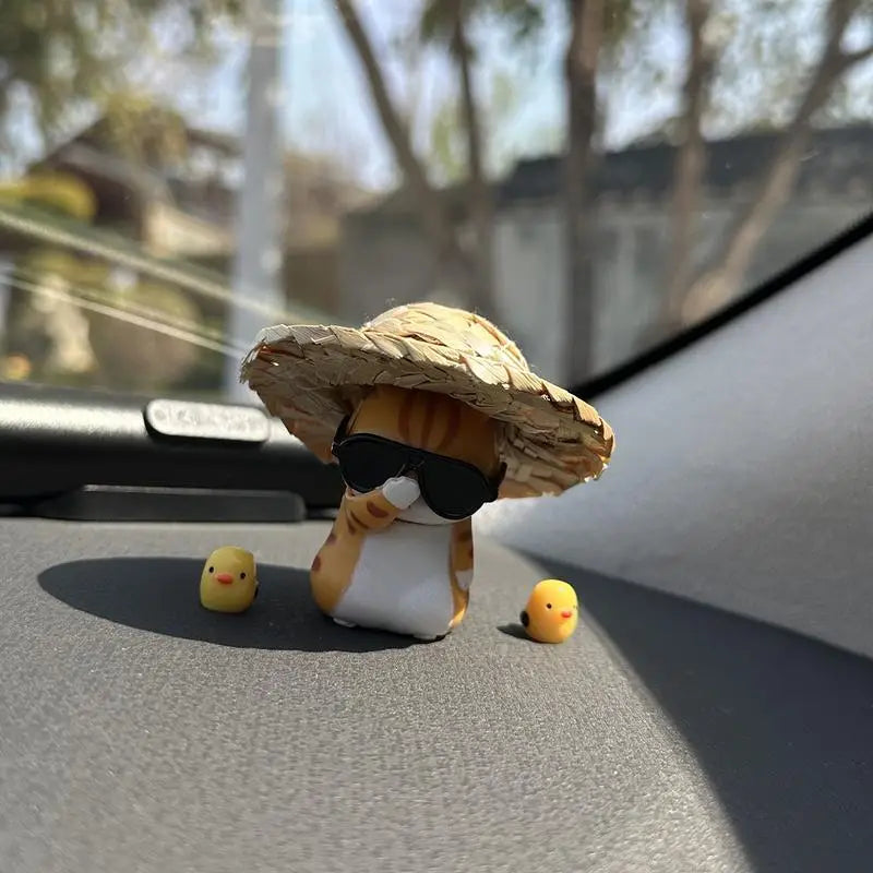 Cute Orange Cat Handmade Figurine- Ultra Pet Themed Collectible