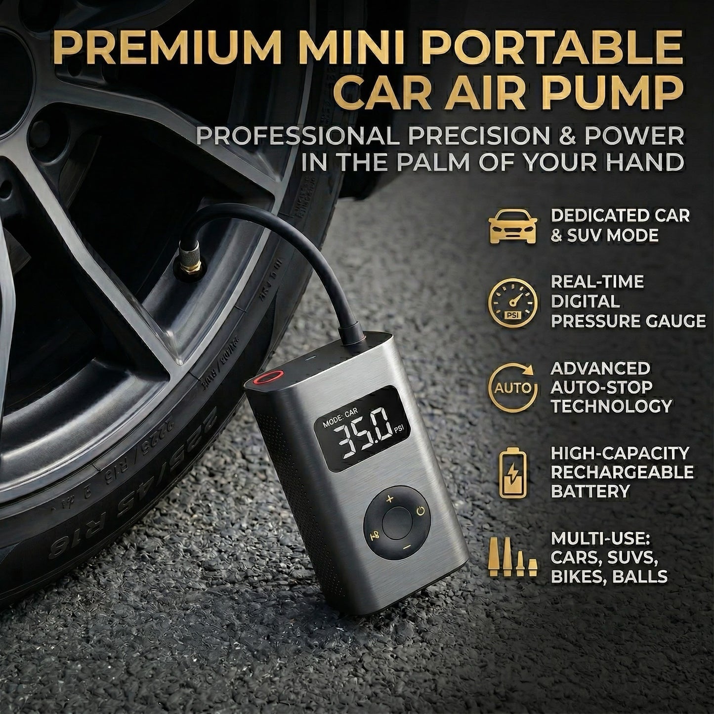 Mini Portable Car Air Pump