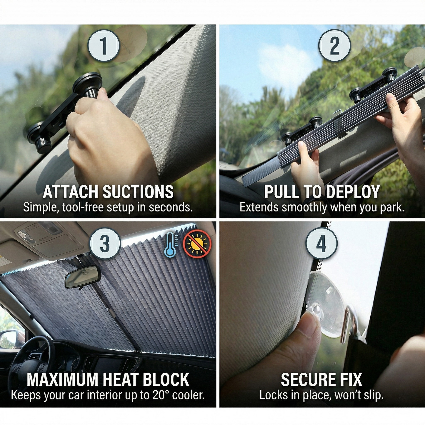 Car Retractable Windshield Cover