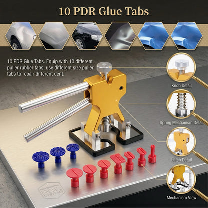 Dent Repair Puller Tool Kit with Glue Tabs