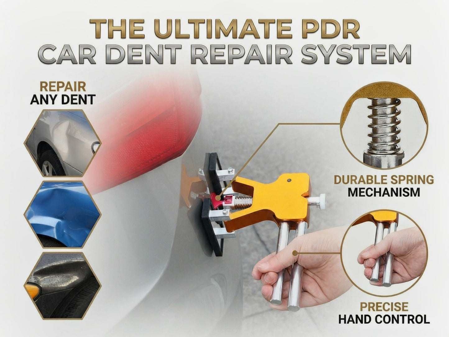 Dent Repair Puller Tool Kit with Glue Tabs