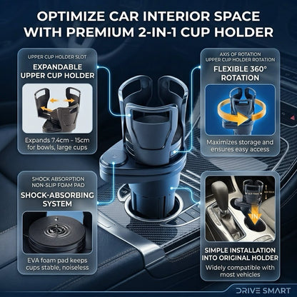 Multifunctional 4-in-1 Car Cup Holder