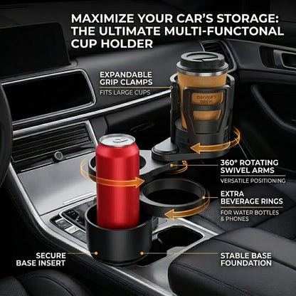 Multifunctional 4-in-1 Car Cup Holder