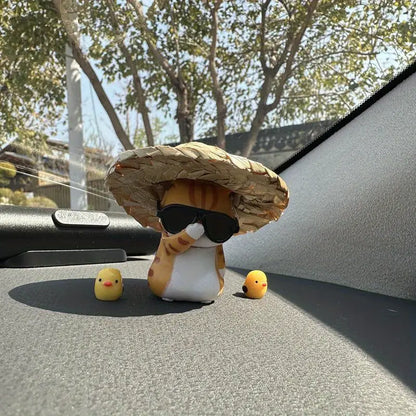 Cute Orange Cat Handmade Figurine- Ultra Pet Themed Collectible