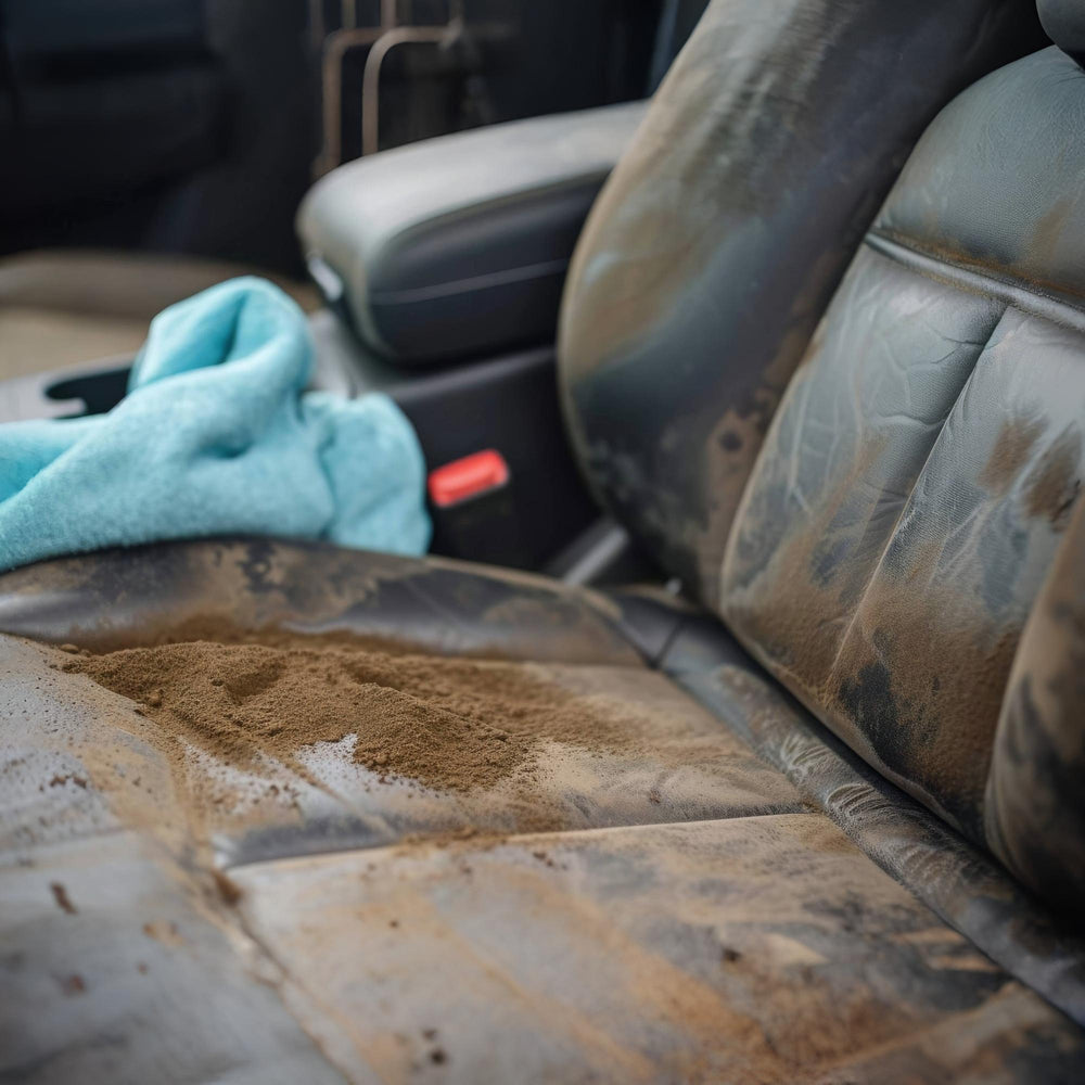 Car vacuum removes dirt and dust from car interior